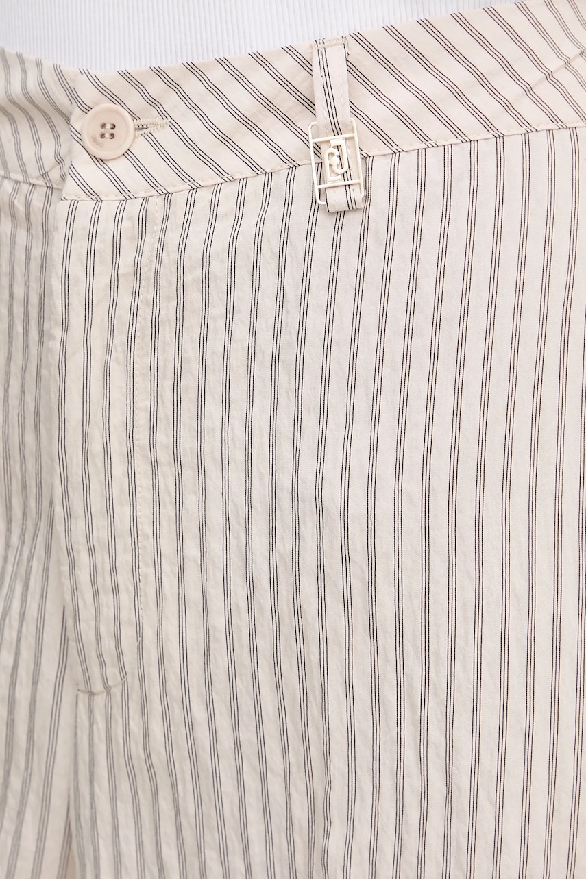 Панталон Liu Jo в бежово с широка каройка, с висока талия WA5399.T4305