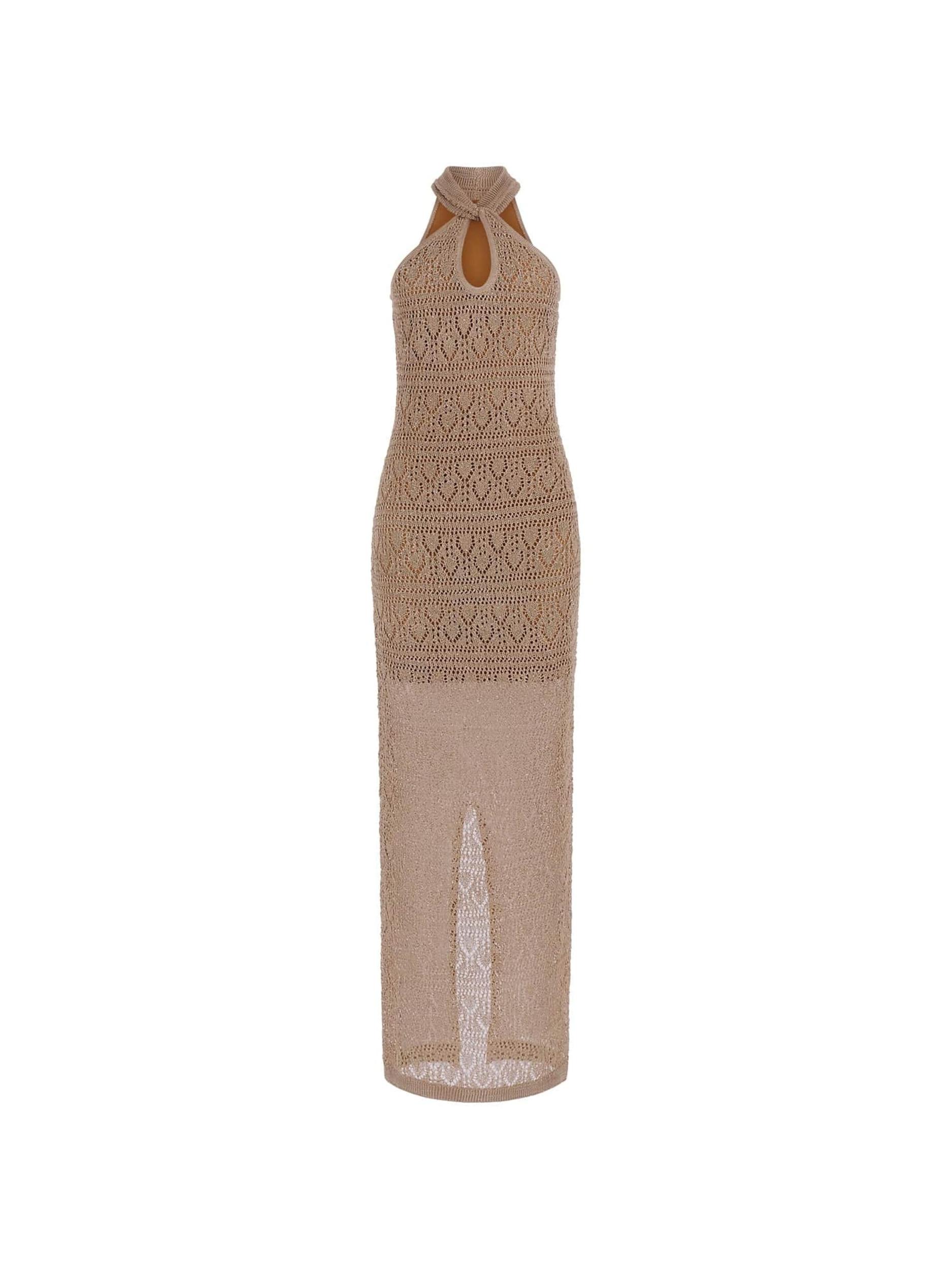 GUESS Плетена рокля 'CYNTHIA' светлокафяво