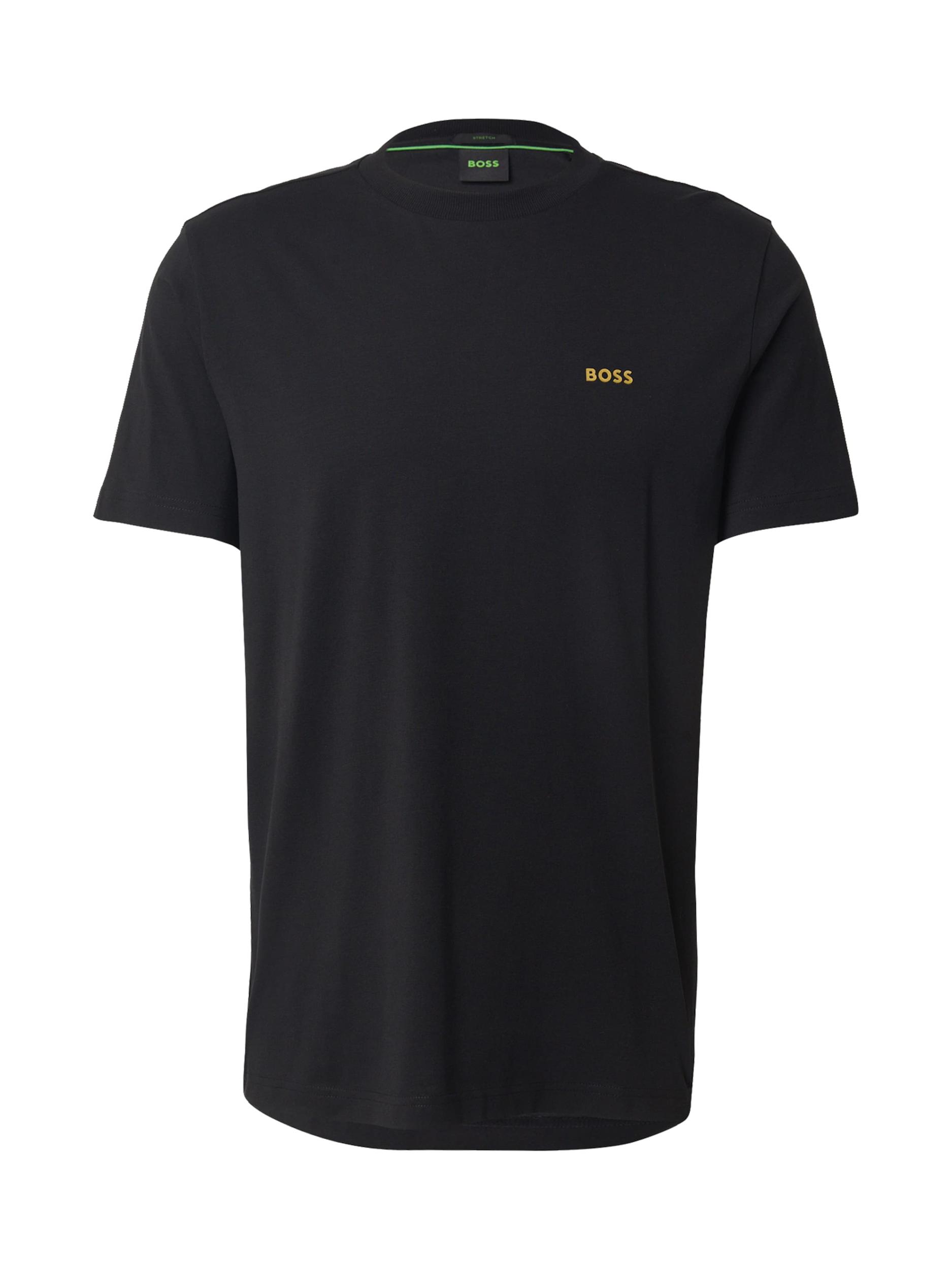 BOSS Тениска горчица / златистожълто / черно