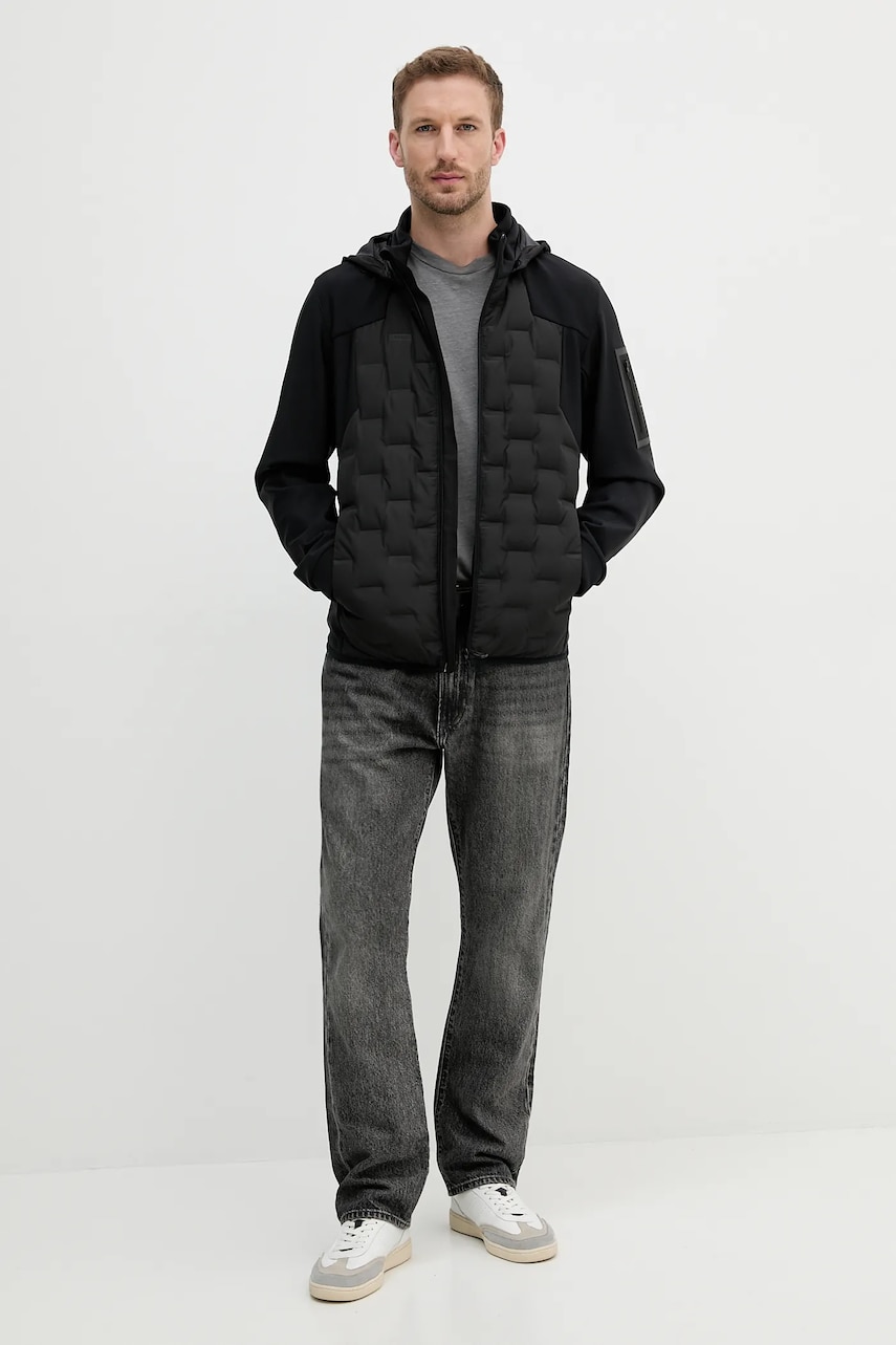 Пухено яке BOSS Green J_T-Down Hybrid HD в черно преходен модел 50541045