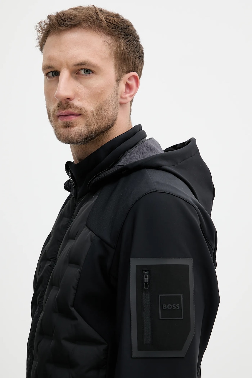 Пухено яке BOSS Green J_T-Down Hybrid HD в черно преходен модел 50541045