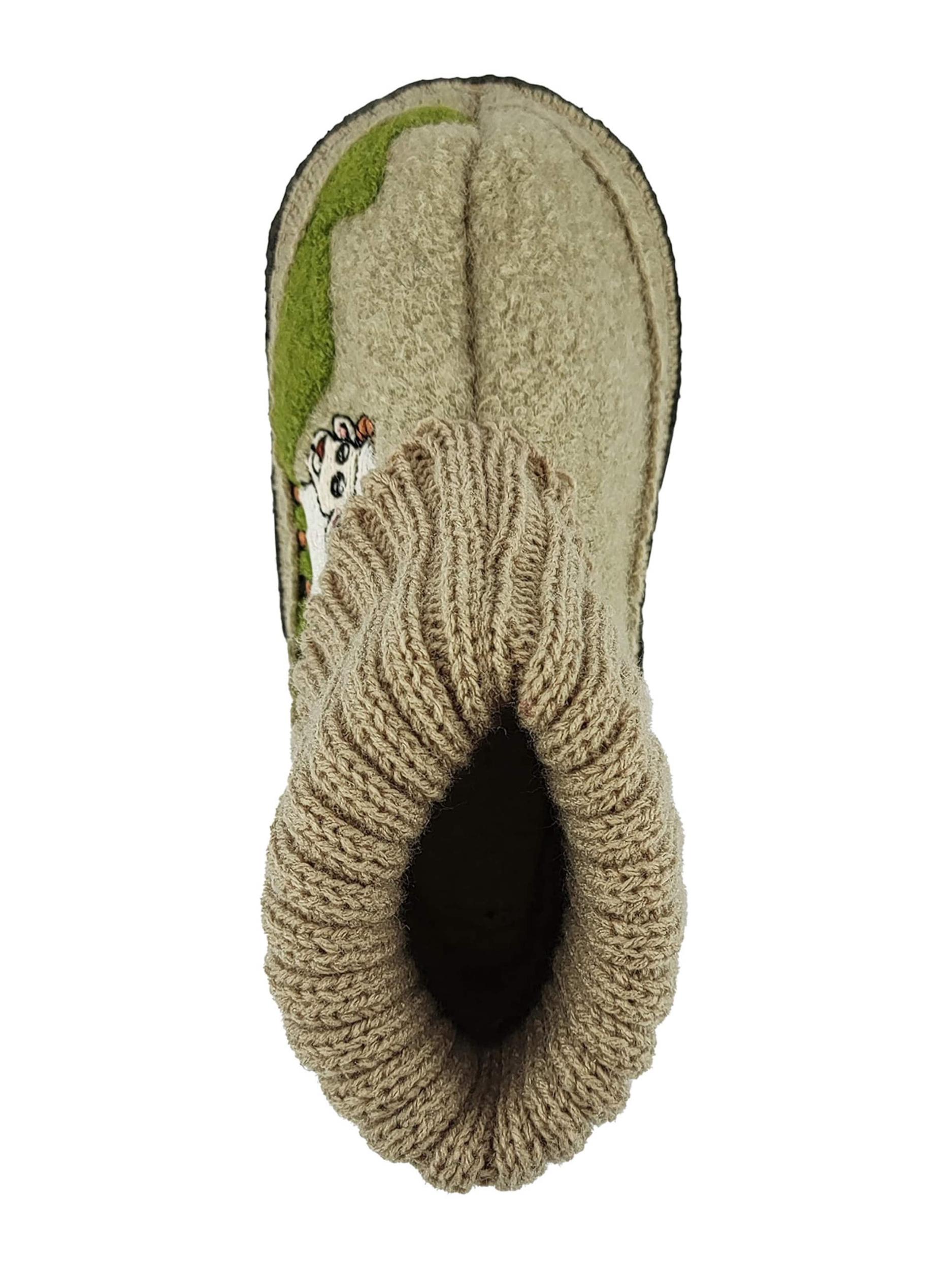 BECK Домашни пантофи 'Böckle' бежово / кафяво / зелено / бяло