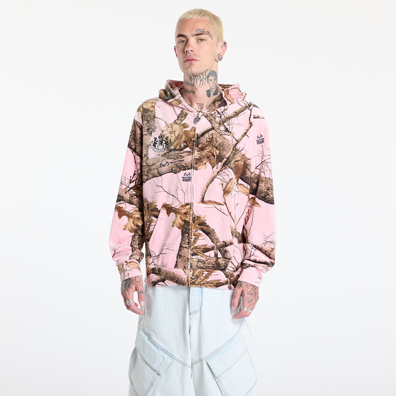 Суитшърт PLEASURES Realtree Velour Hoodie Pink Edge XXL