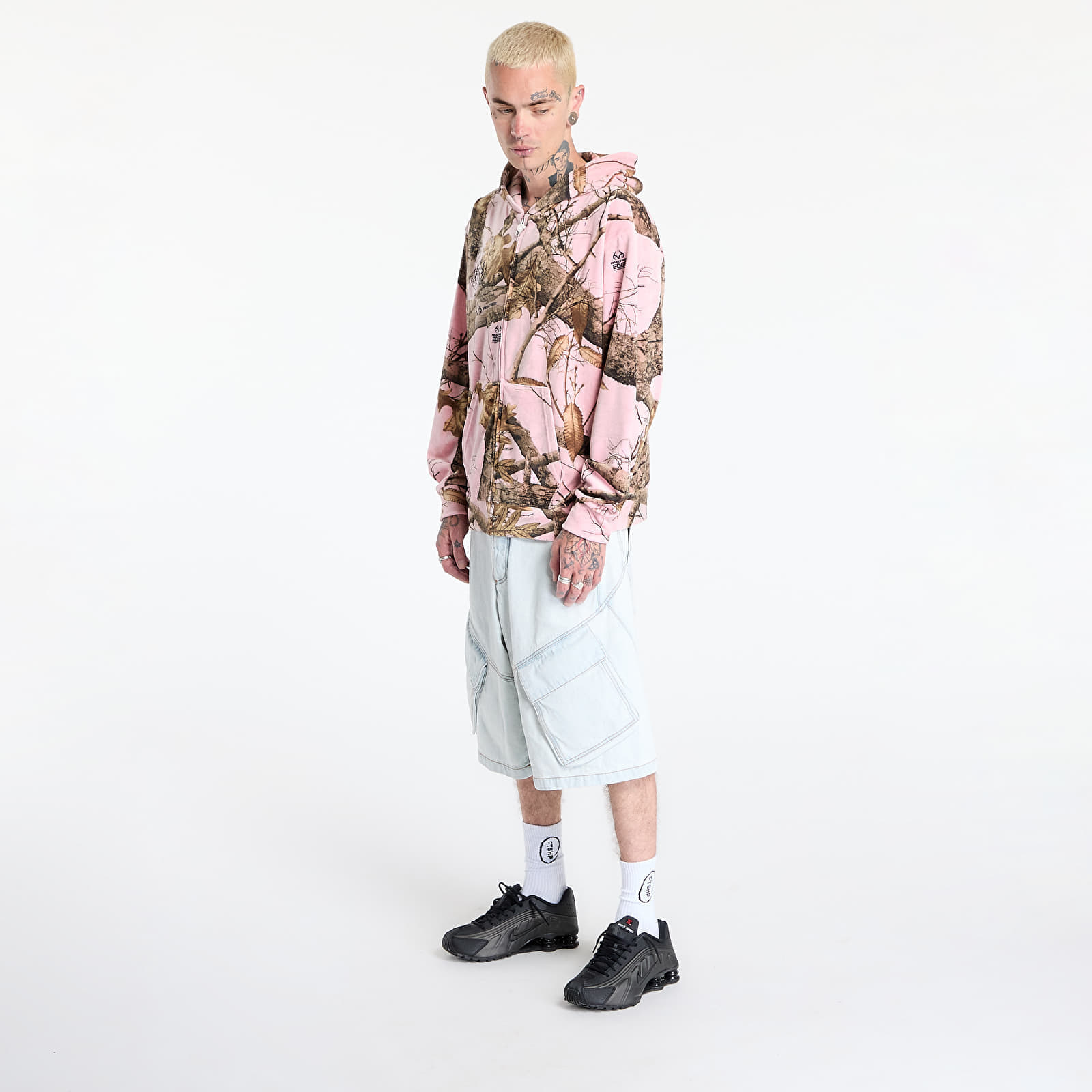 Суитшърт PLEASURES Realtree Velour Hoodie Pink Edge XXL