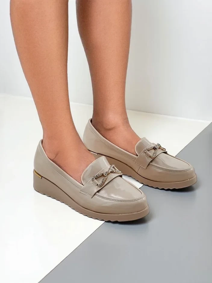 Resti Women's moccasins on a low wedge Leffo