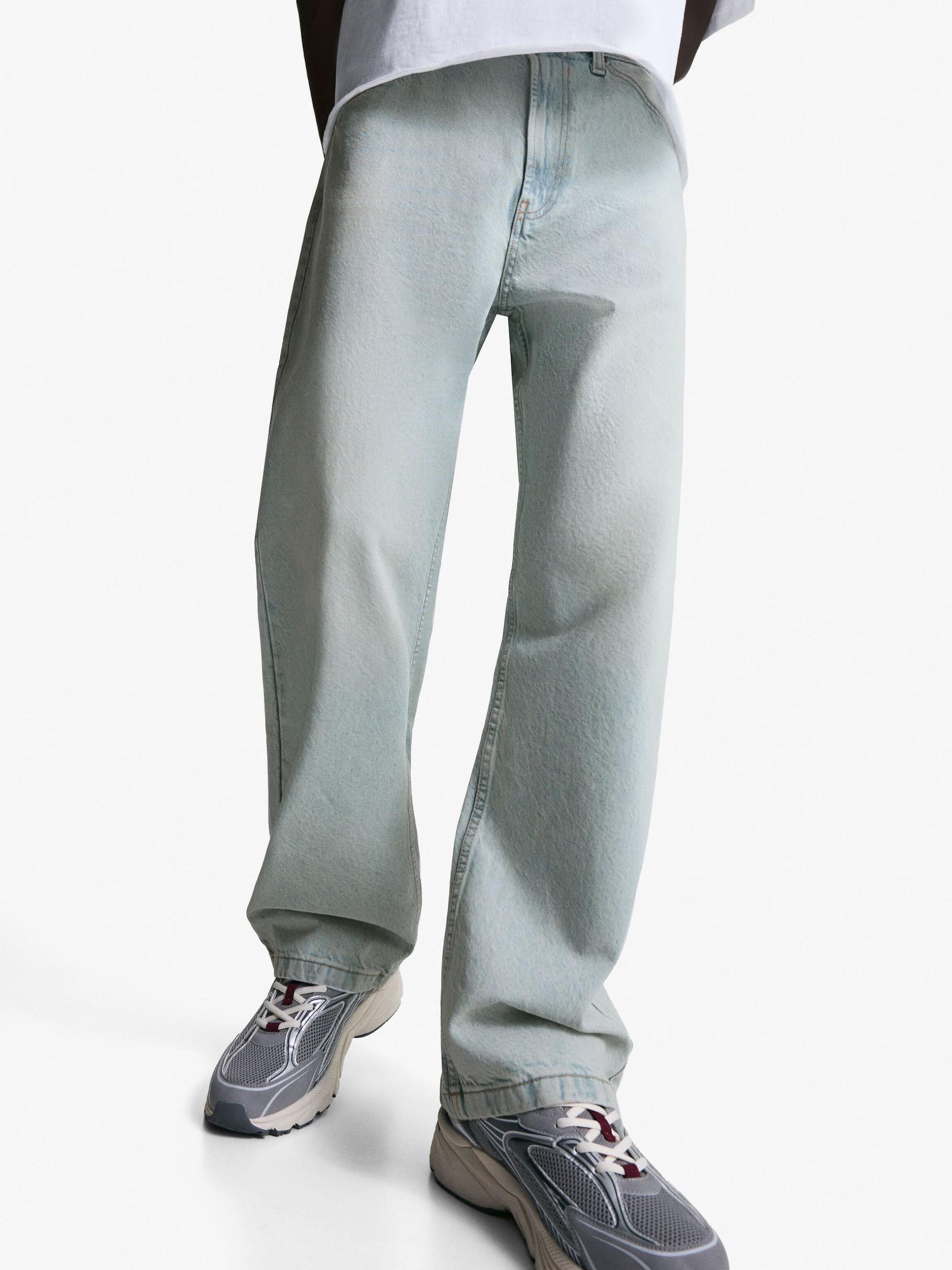 Bershka Дънки пастелно синьо