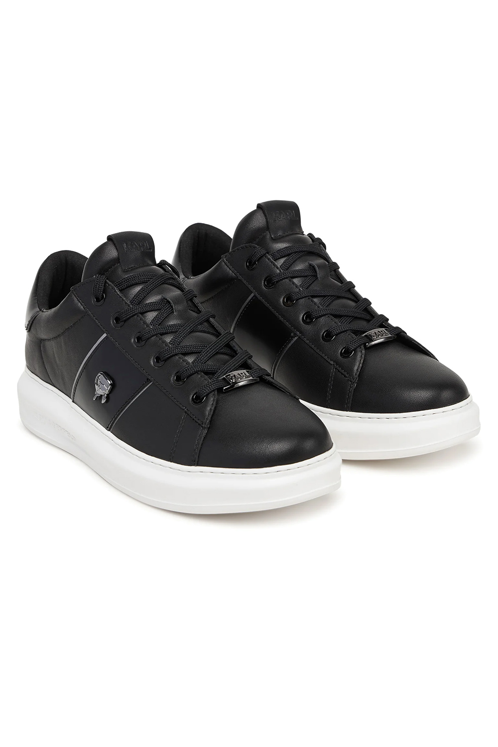 KARL LAGERFELD M Sneakers Kapri Mens Ikonik Pin Lo Lace KL52534A 000-black lthr