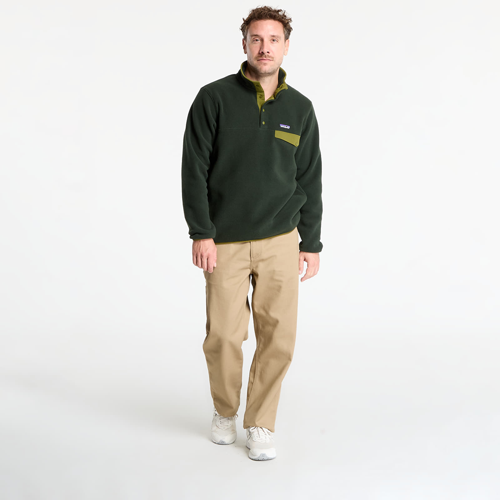 Суитшърт Patagonia M's LW Synch Snap-T P/O Old Growth Green M