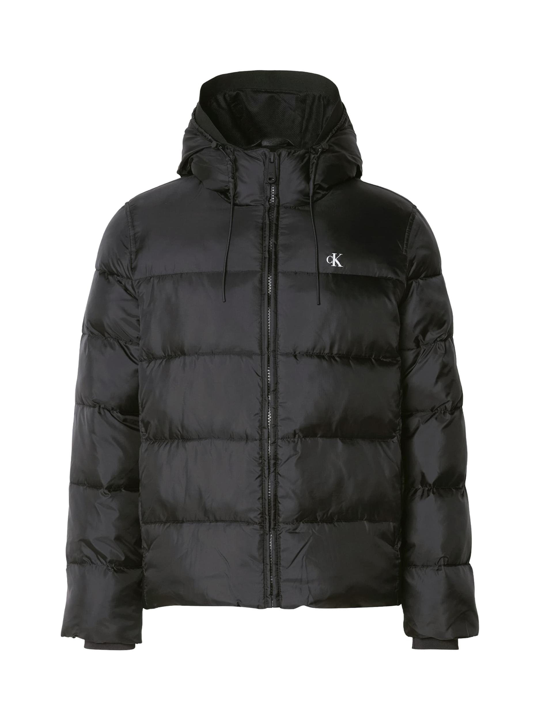 Calvin Klein Jeans Зимно яке черно / бяло