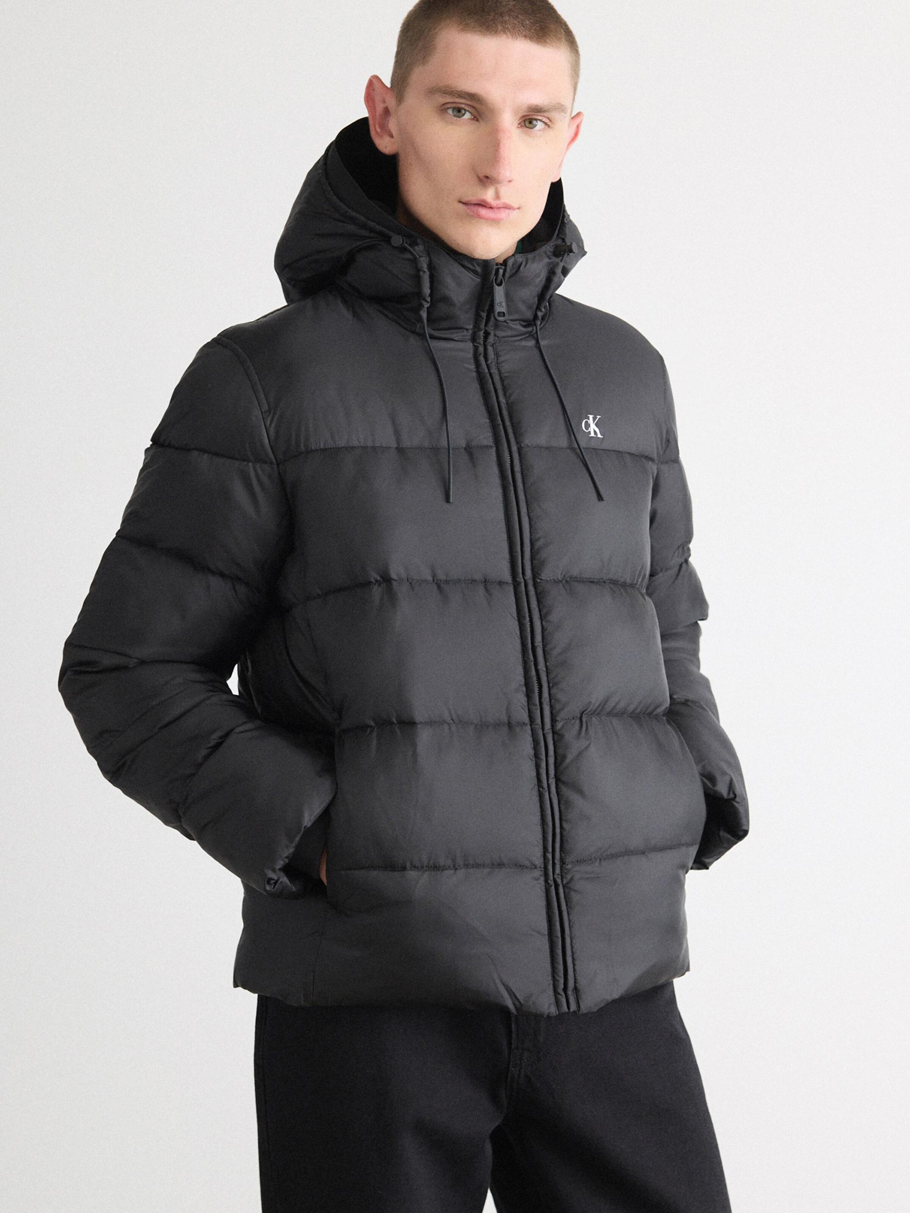 Calvin Klein Jeans Зимно яке черно / бяло