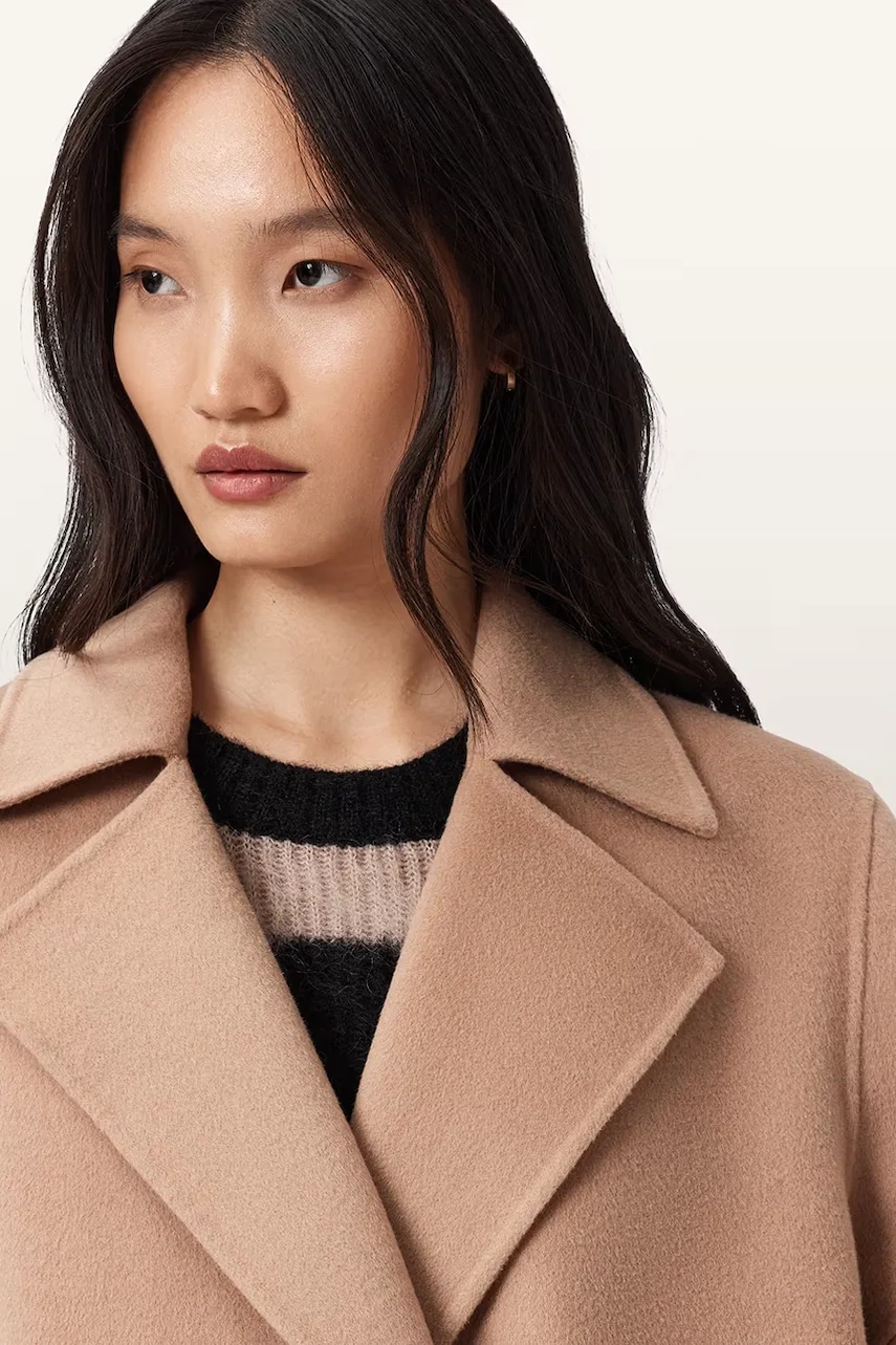 Палто с вълна AllSaints SELLMA