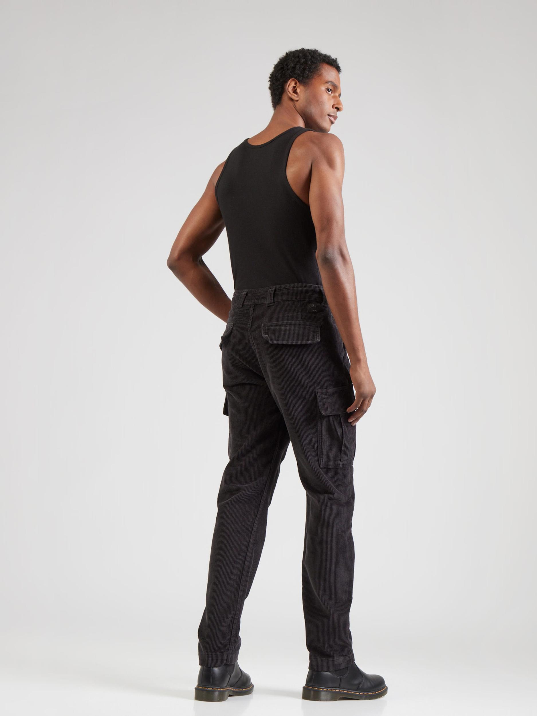 ALPHA INDUSTRIES Карго панталон 'Agent' антрацитно черно