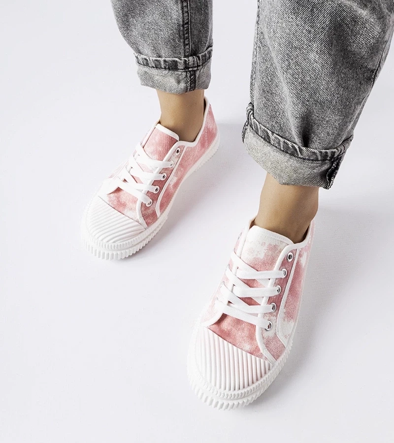 Gemre Clavet Pink Washed-Effect Sneakers