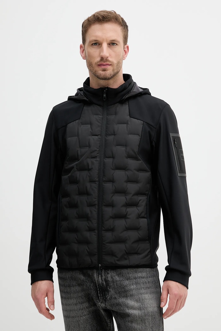 Пухено яке BOSS Green J_T-Down Hybrid HD в черно преходен модел 50541045