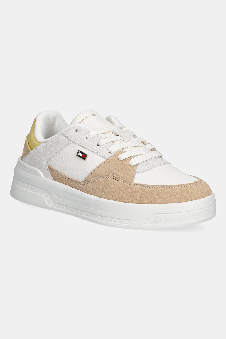 Кожени маратонки Tommy Hilfiger ESSENTIAL BASKET SNEAKER