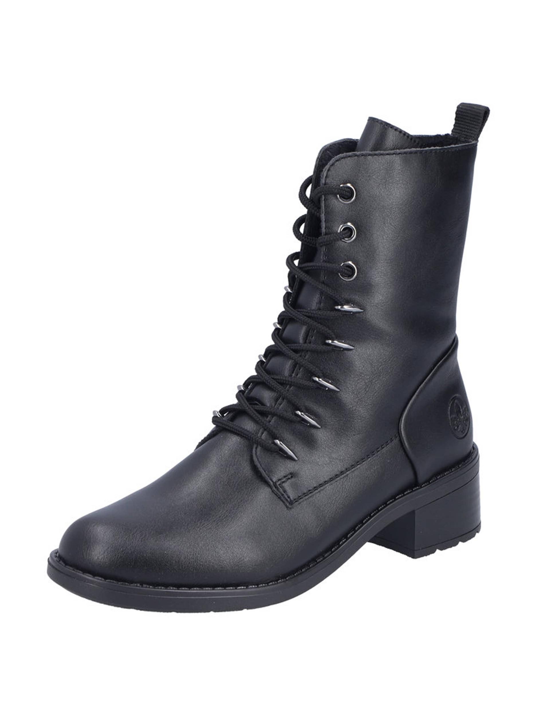 Rieker Ниски ботуши с връзки черно