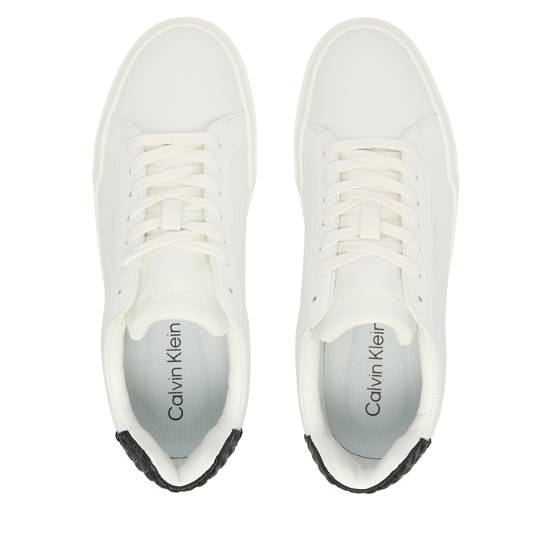 Сникърси Calvin Klein Chunky Cupsole Laceup Lth Bt Aop YW0YW02036 Бял
