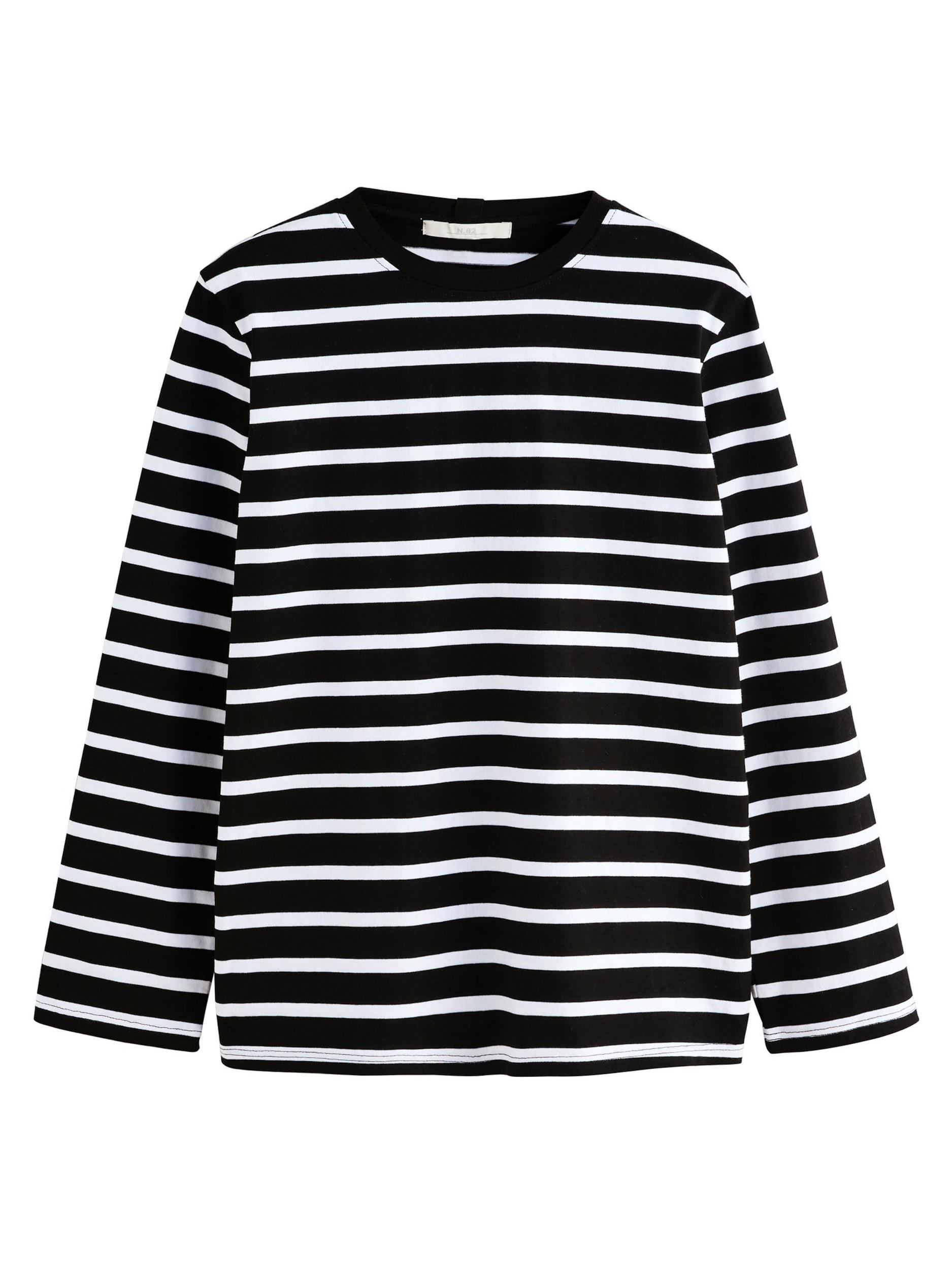 Next Тениска черно / бяло