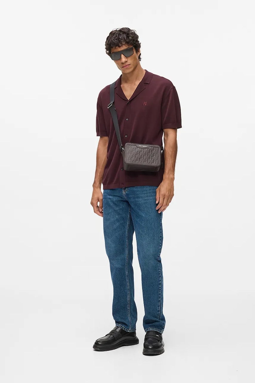 Кожена чанта през рамо Karl Lagerfeld K/LOOM