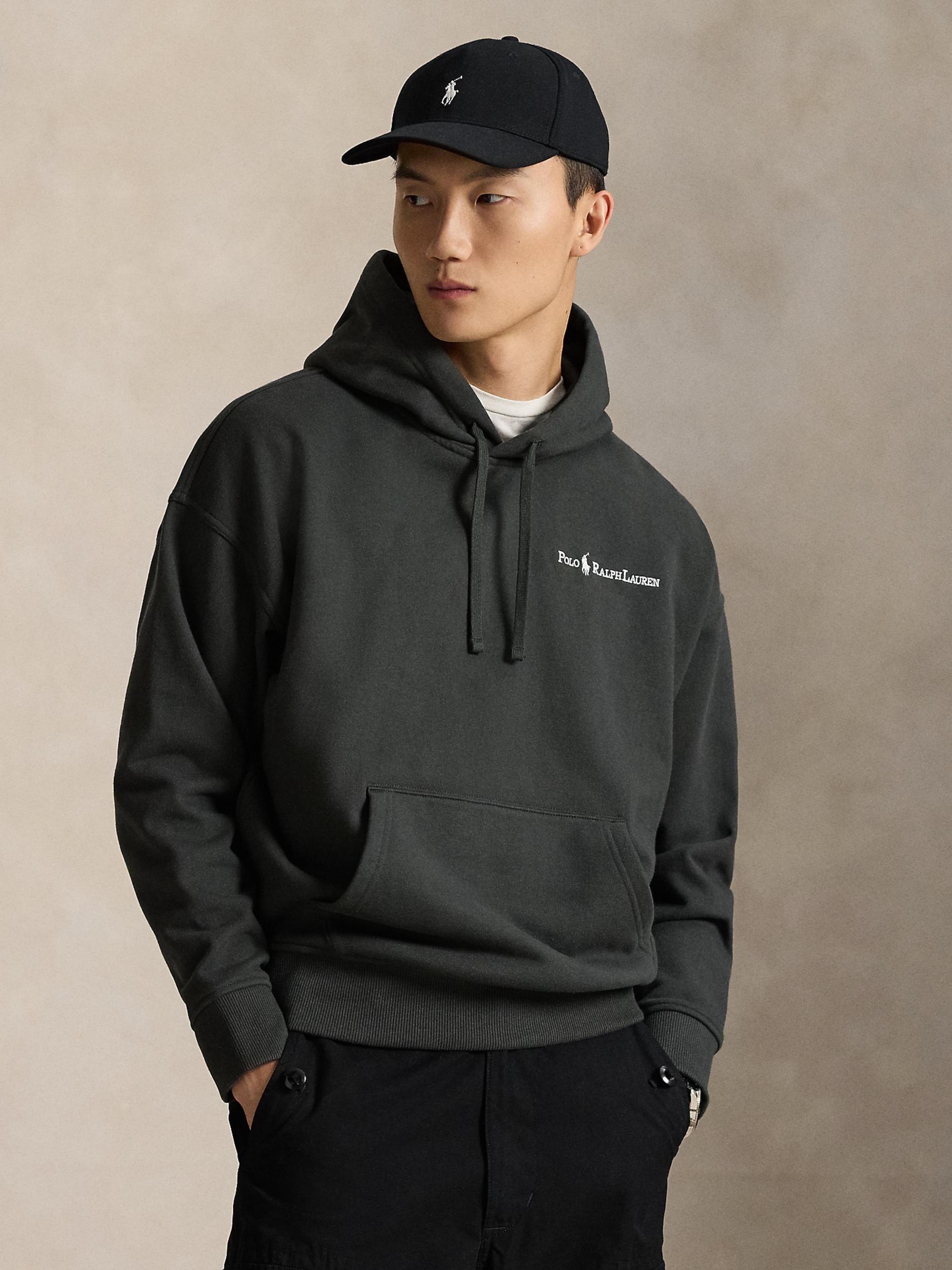 Polo Ralph Lauren Суичър тъмносиво / бяло