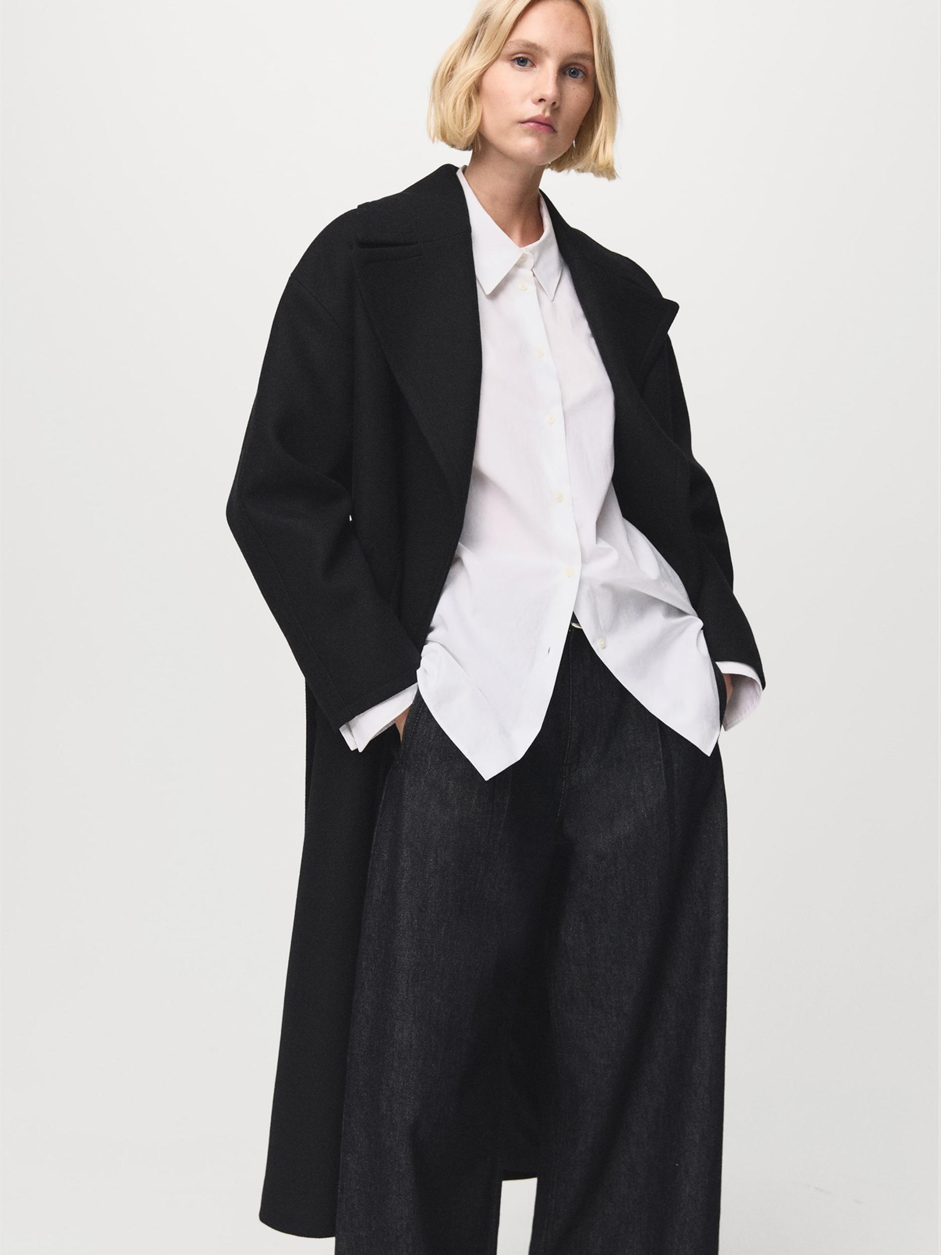 MANGO Преходно палто 'Traviata' черно