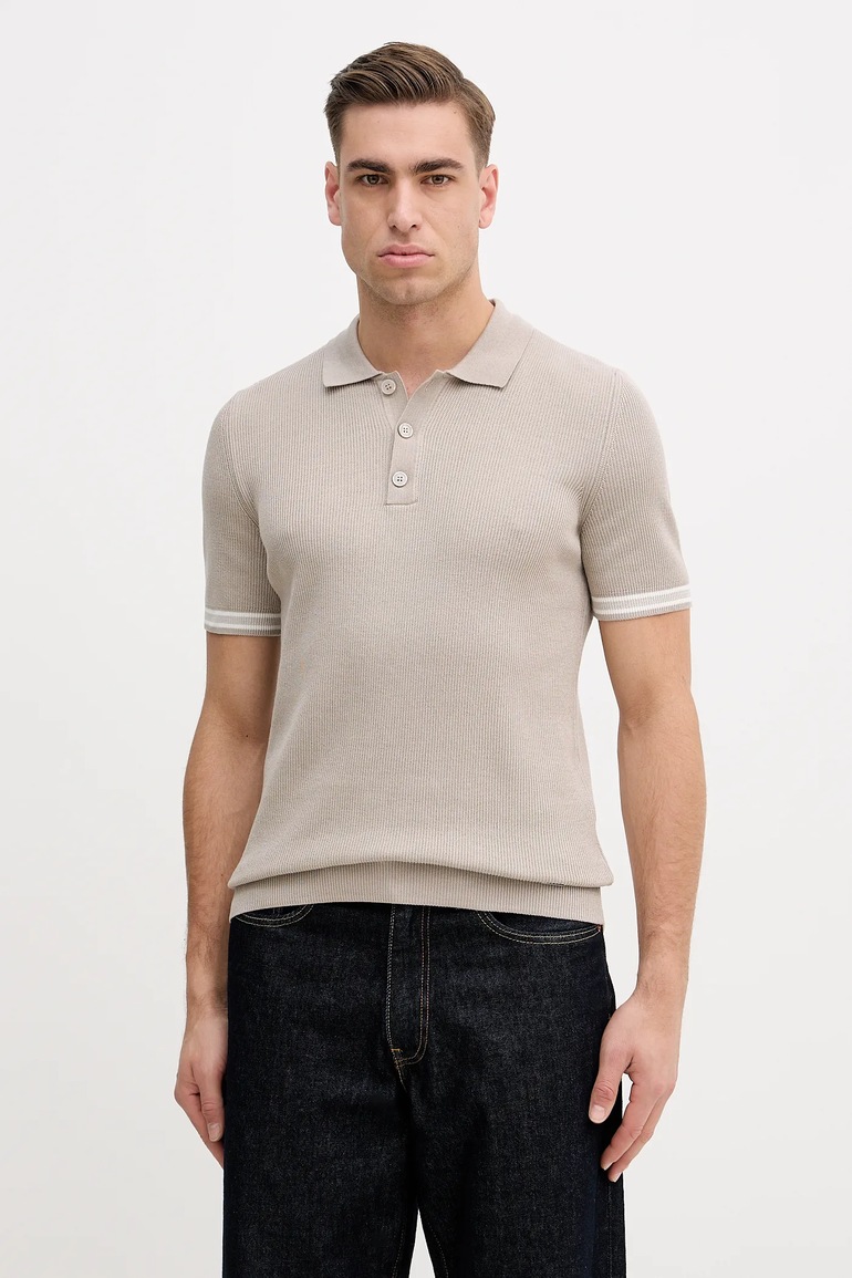 Памучна тениска с яка Joop!