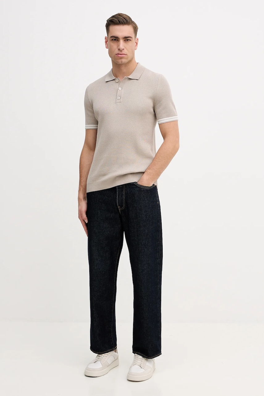 Памучна тениска с яка Joop!