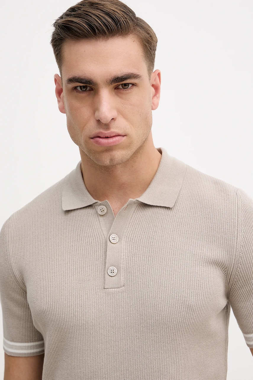 Памучна тениска с яка Joop!