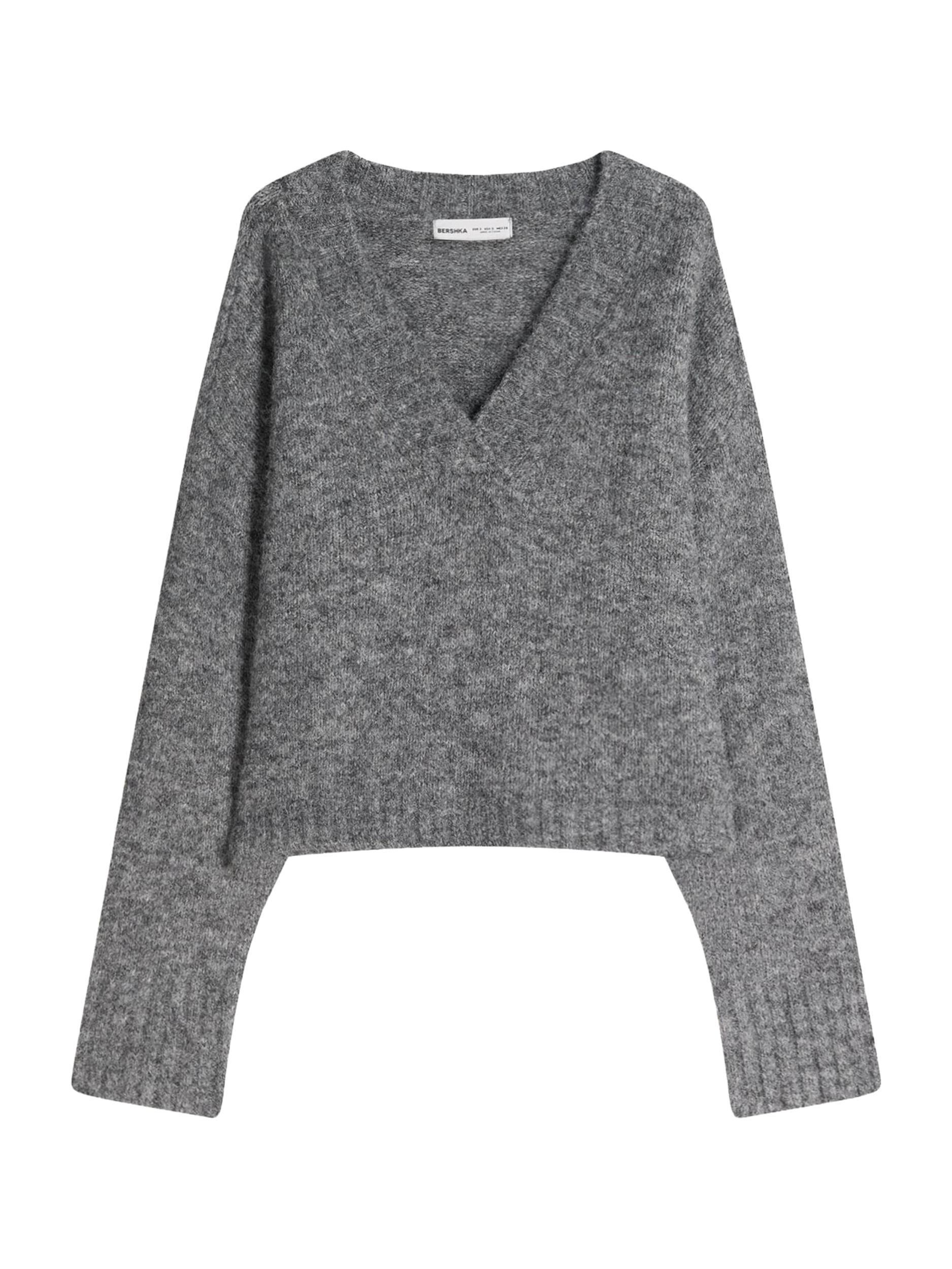Bershka Пуловер тъмносиво