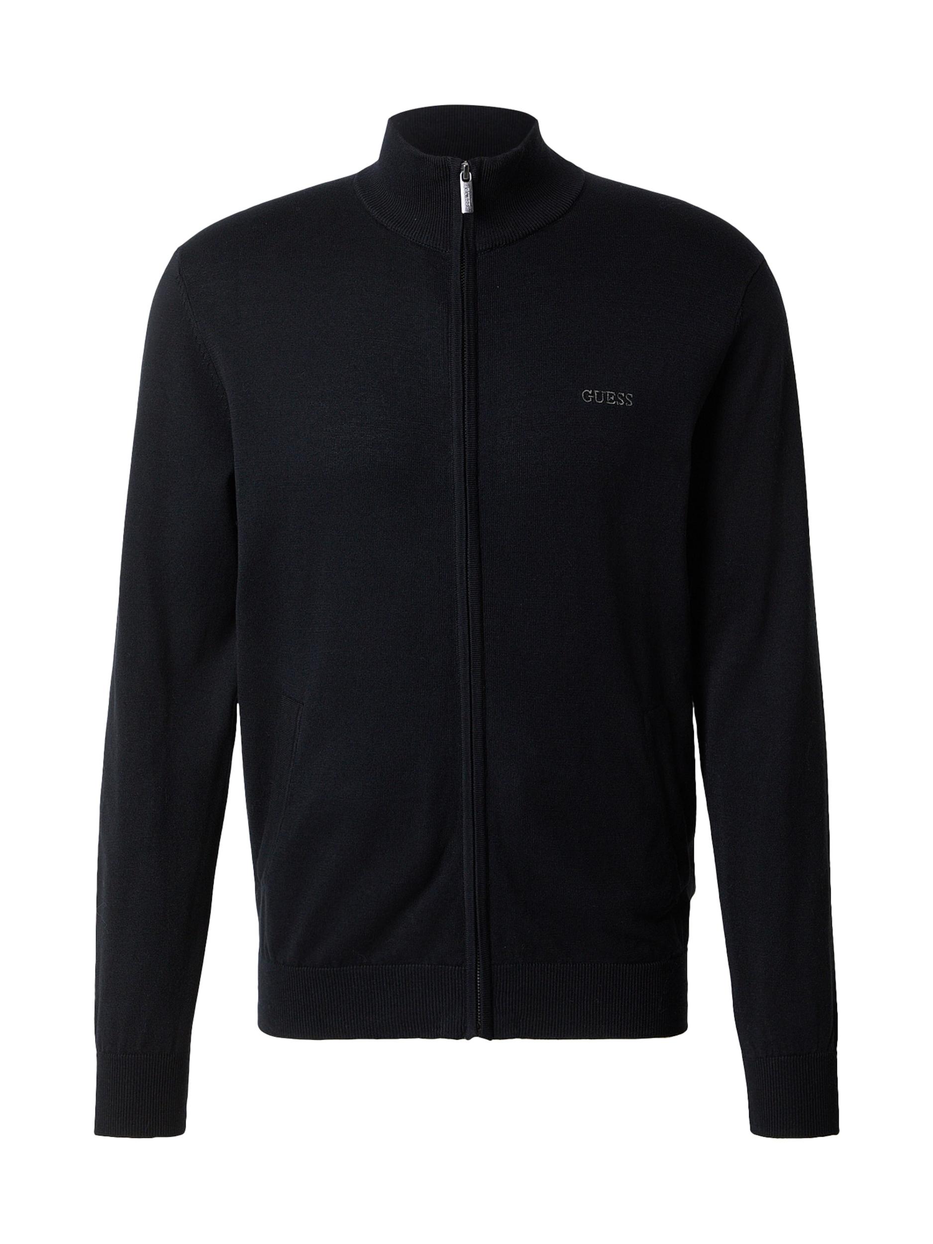 GUESS Плетена жилетка черно