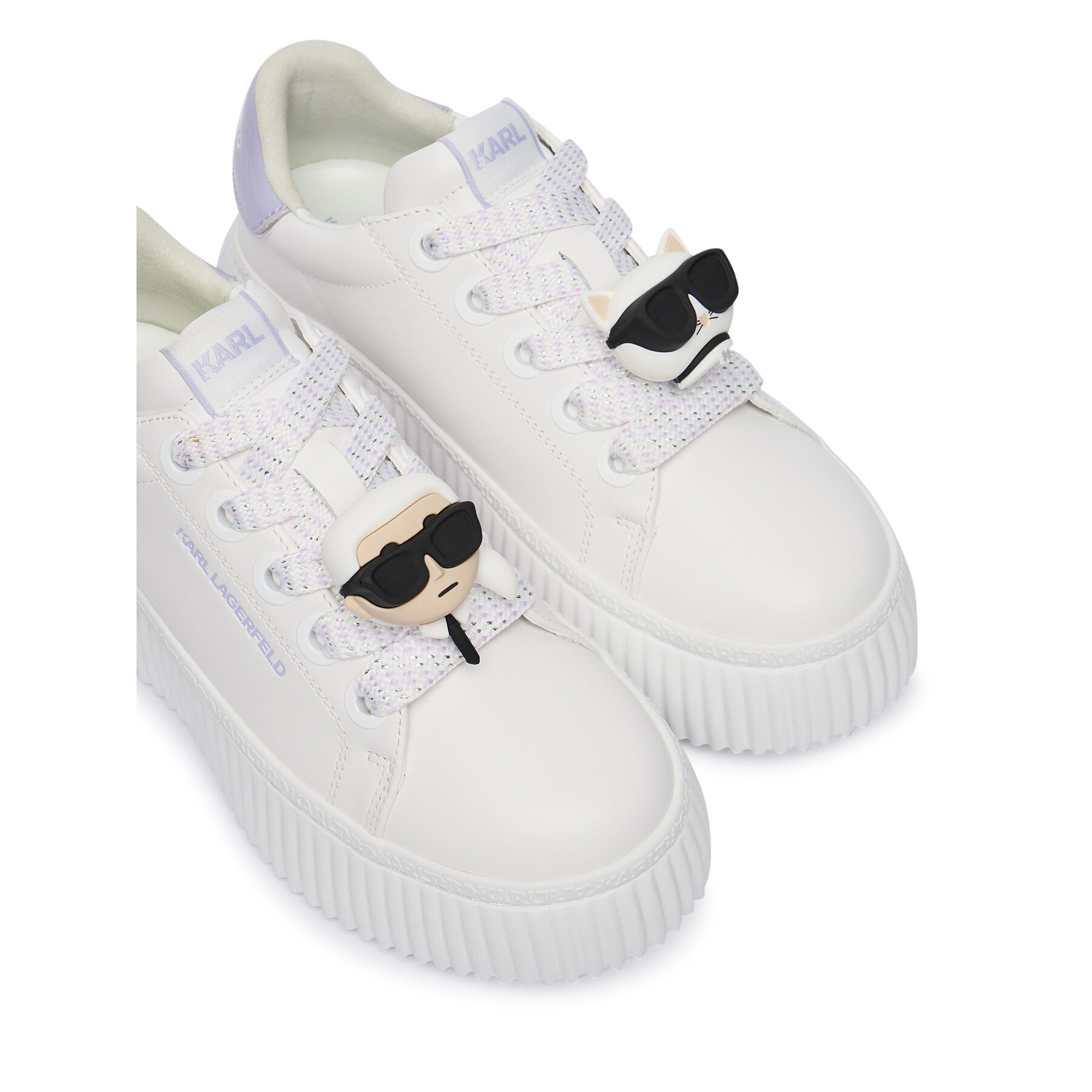 Сникърси KARL LAGERFELD Kreeper Lo KL42336T Екрю