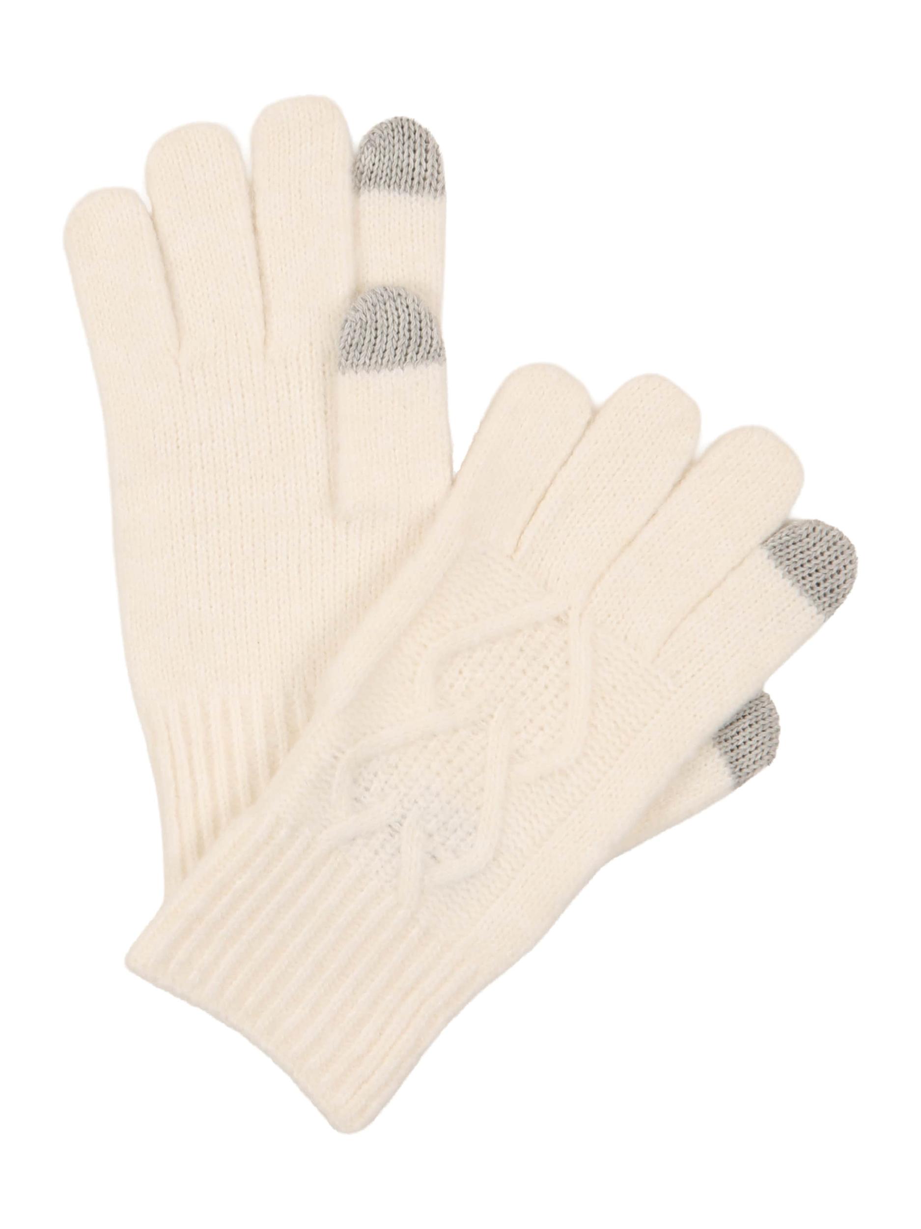 GAP Ръкавици сиво / бял памук