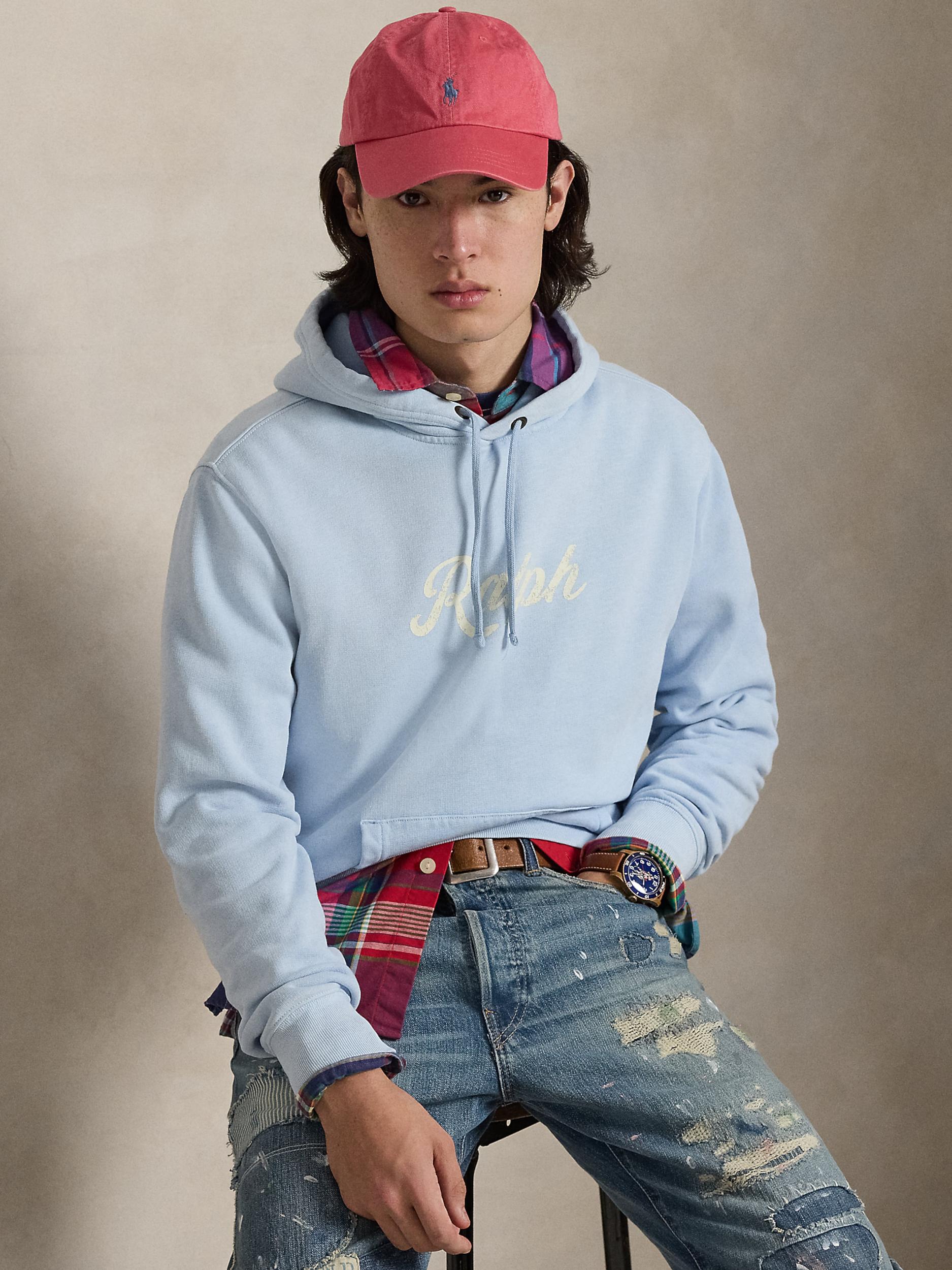 Polo Ralph Lauren Суичър светлосиньо / бяло