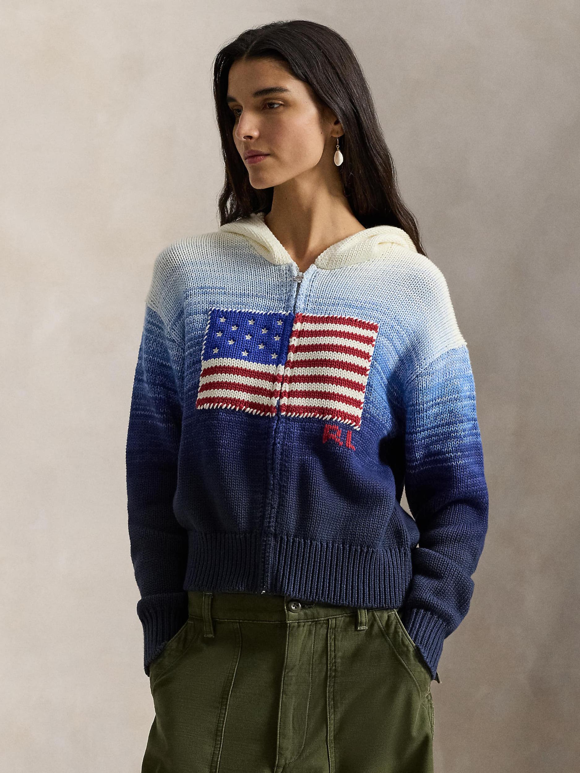 Polo Ralph Lauren Плетена жилетка синьо / нейви синьо / тъмночервено / бяло