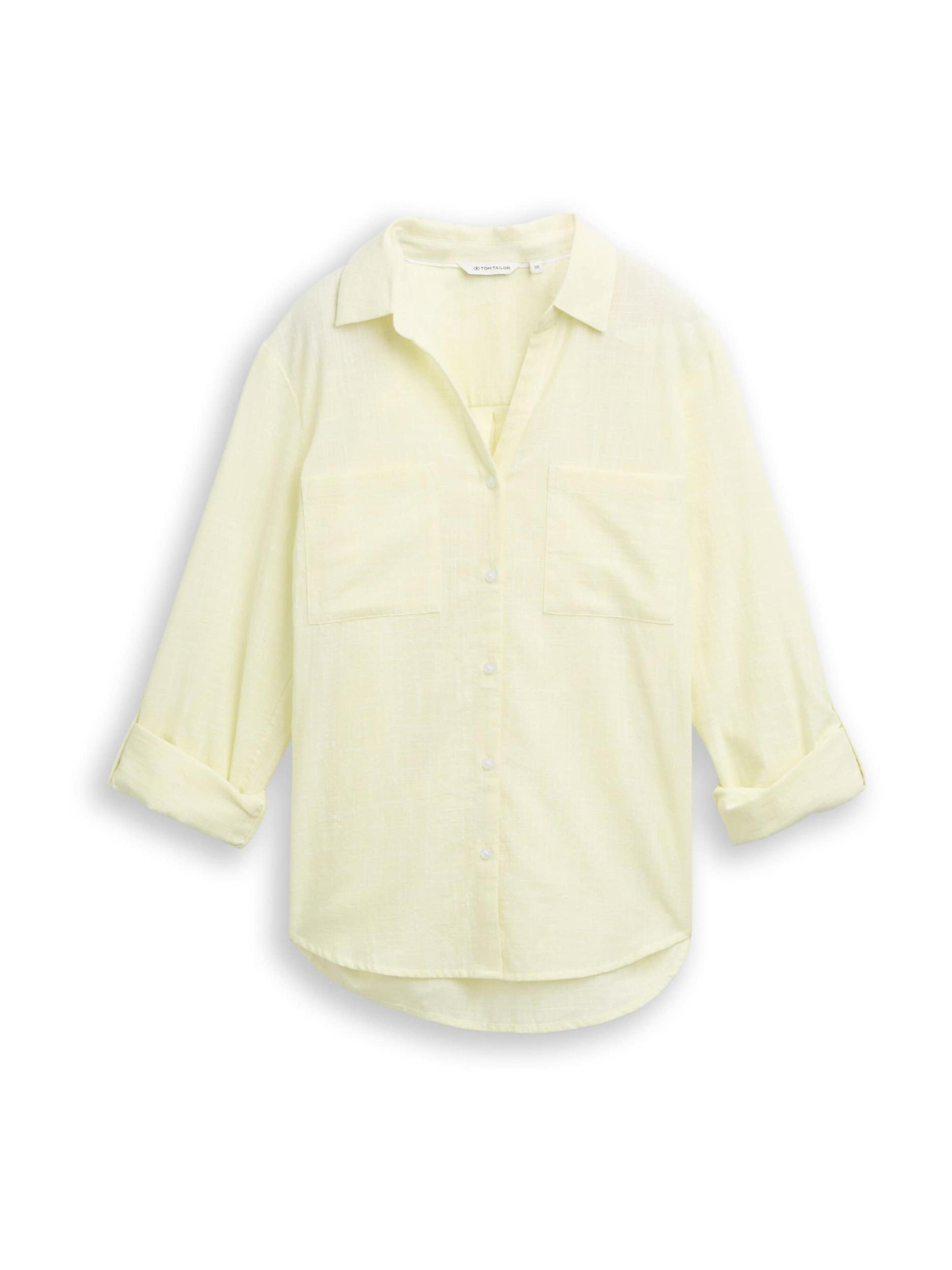 TOM TAILOR Блуза пастелно жълто