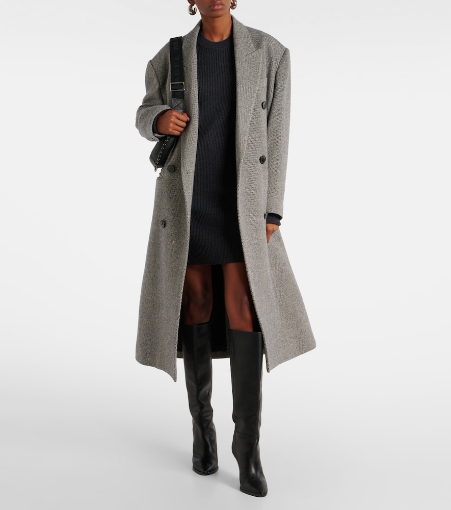 Marant Etoile Garner ribbed-knit wool-blend midi dress