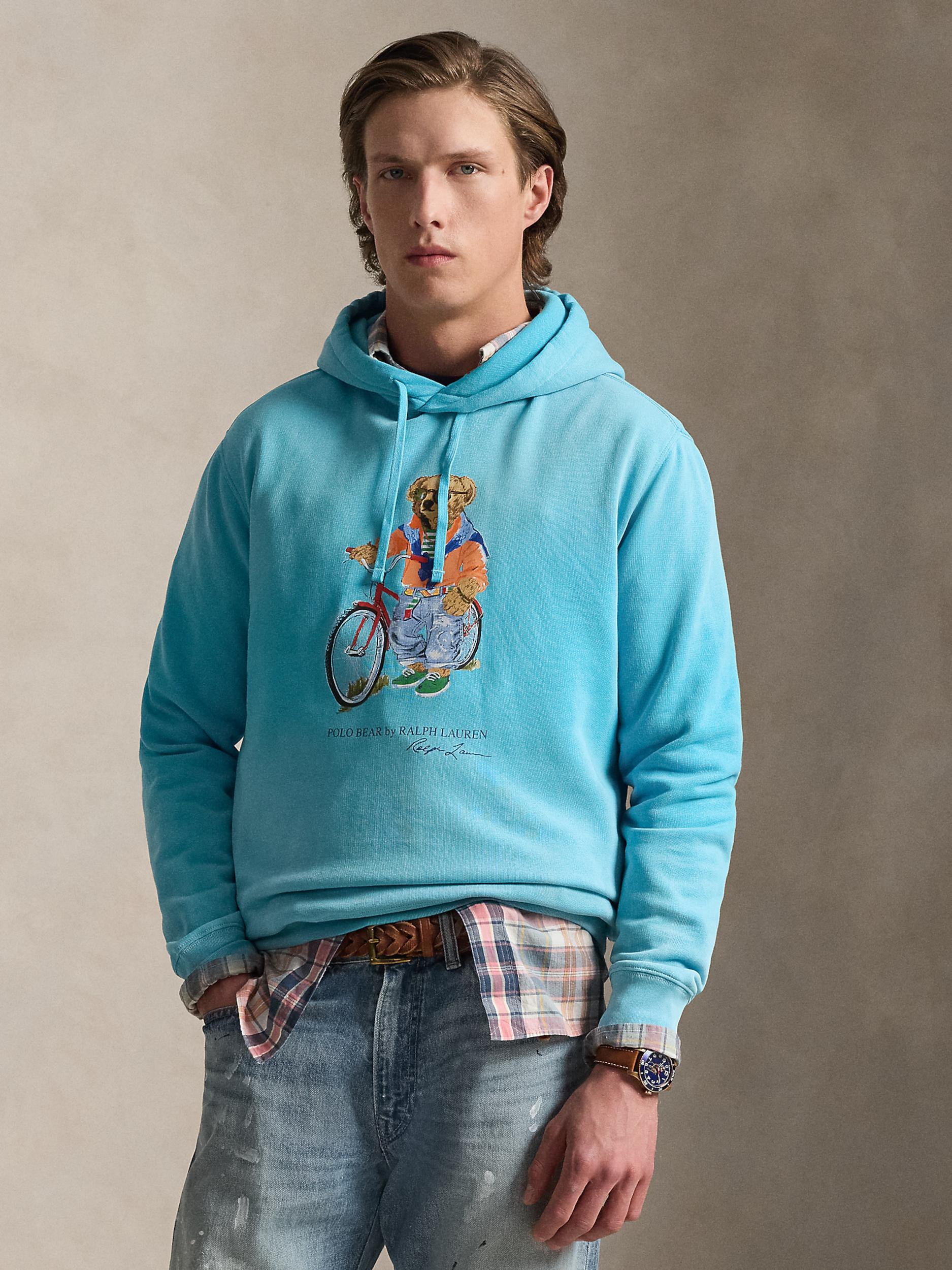 Polo Ralph Lauren Суичър тюркоазен / светлокафяво / червено / черно