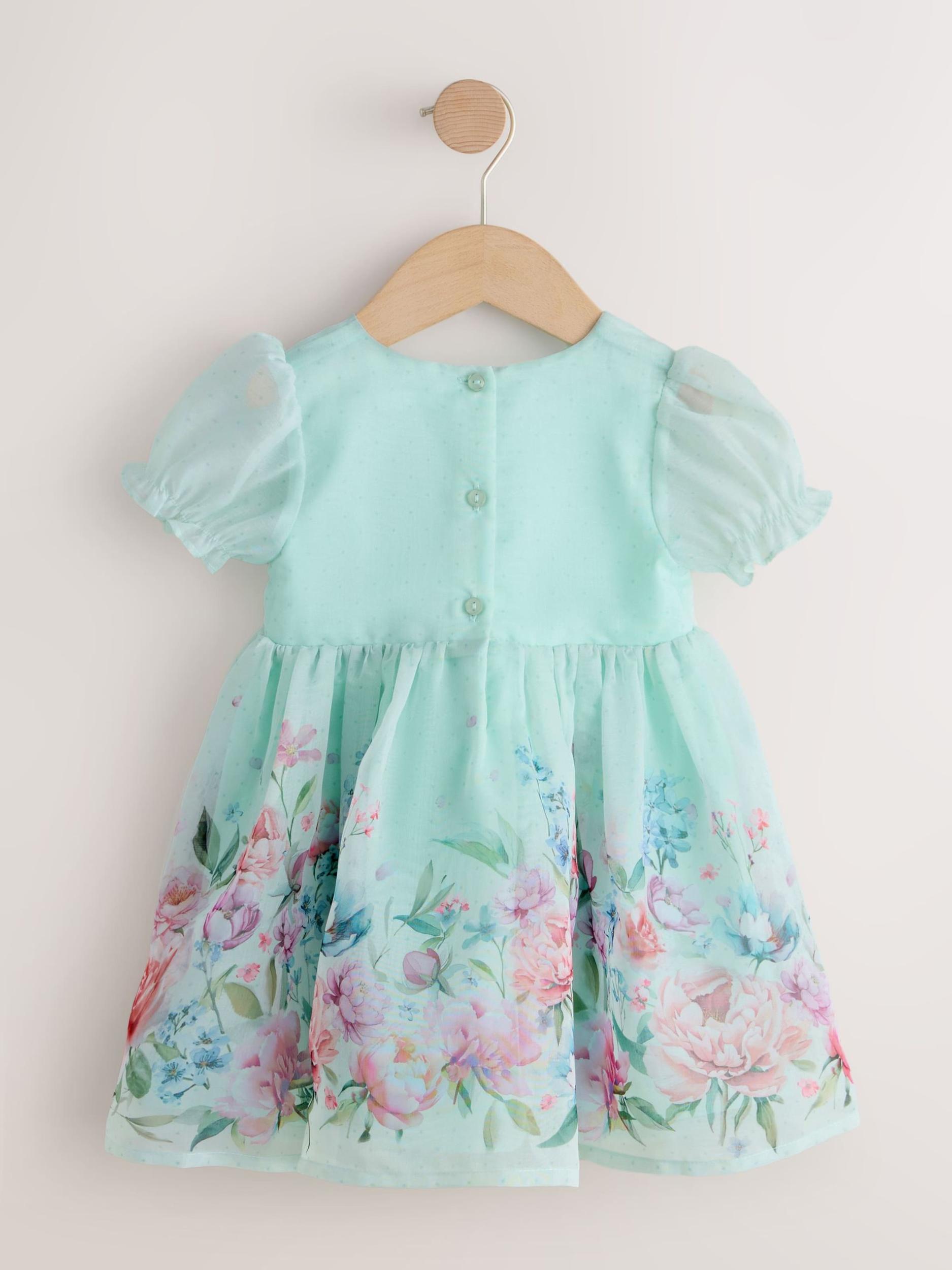 Next Рокля светлосиньо / зелено / мента / бледорозово