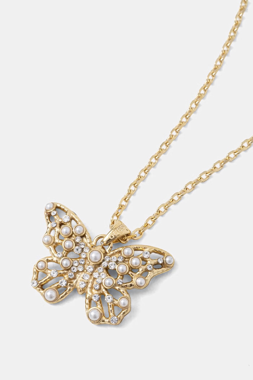 Guess колие с висулка дамско от неръждаема стомана BORBOLETA