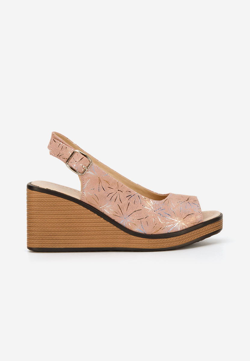 Zapatos Сандали на платформа естествена кожа Samiria розов