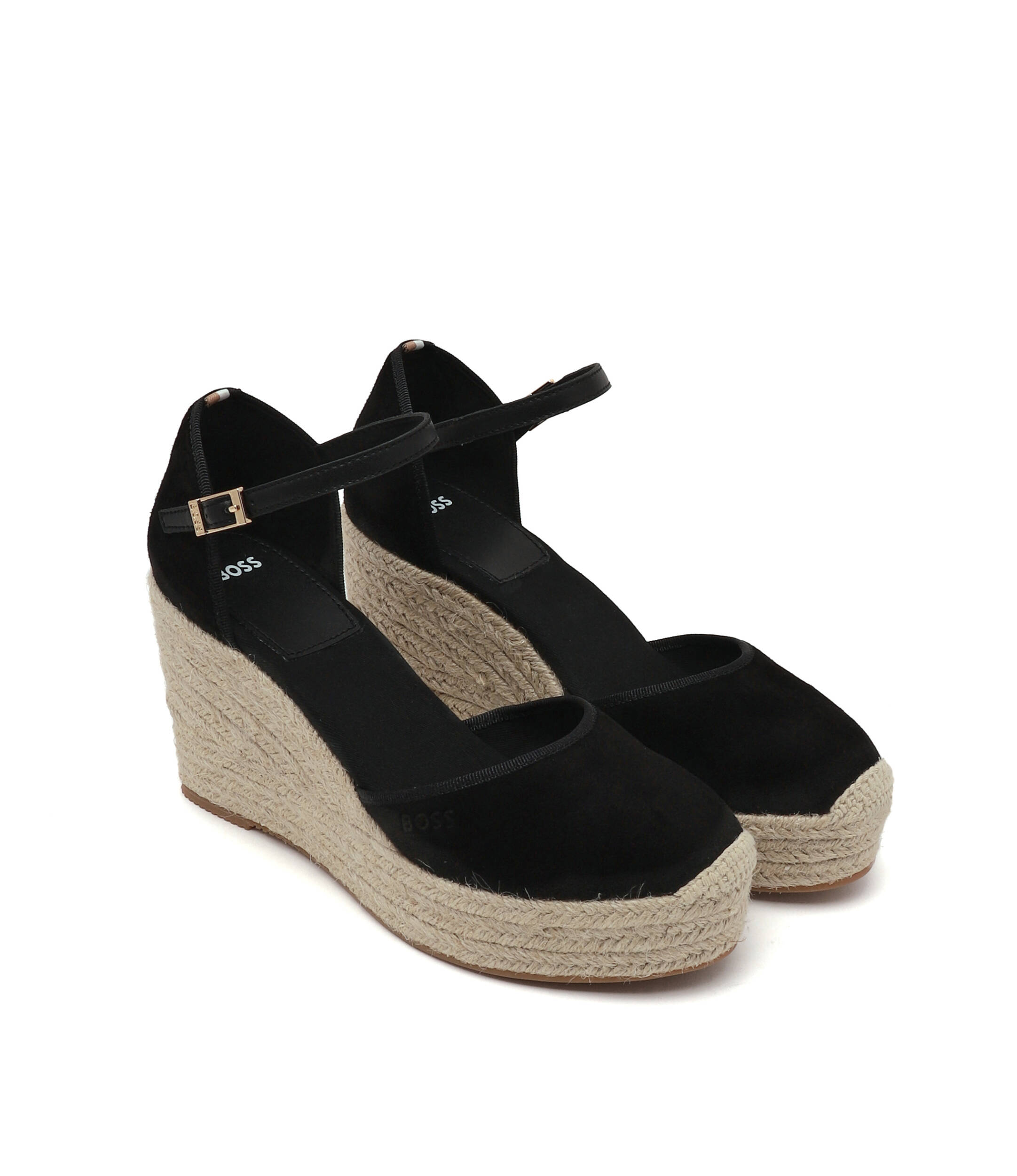 BOSS BLACK Кожени обувки на платформа madeira_wedge