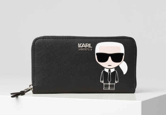 черно дълго портмоне на Karl Lagerfeld