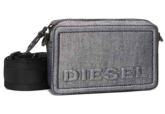 малка сива чанта с лого на Diesel