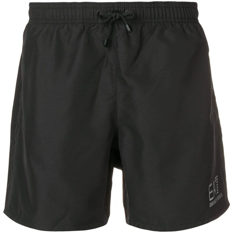 Ea7 Emporio Armani logo print swim shorts - Black
