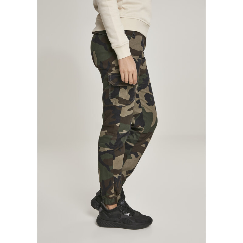 Urban Classics Ladies High Waist Camo Cargo Pants