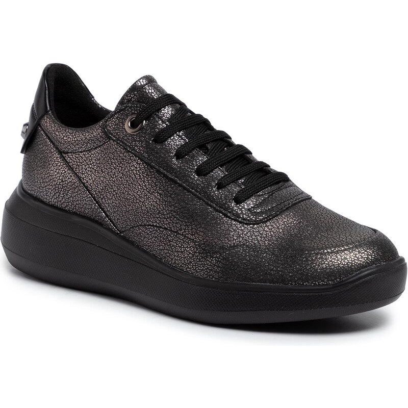 Geox D Rubidia A - Scarpe Da Ginnastica Donna - Suola Forata Traspirante, Pelle Scamosciata E Mesh