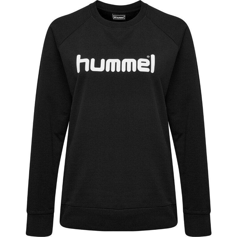 Hummel Спортен суитшърт с качулка черно / бяло