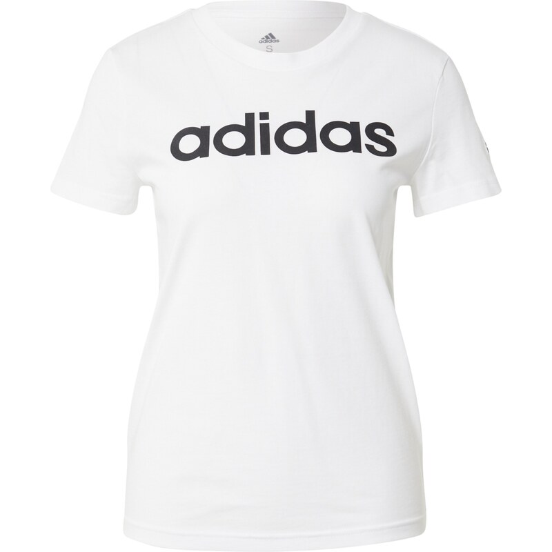 ADIDAS SPORTSWEAR Функционална тениска 'Essentials Logo' черно / бяло