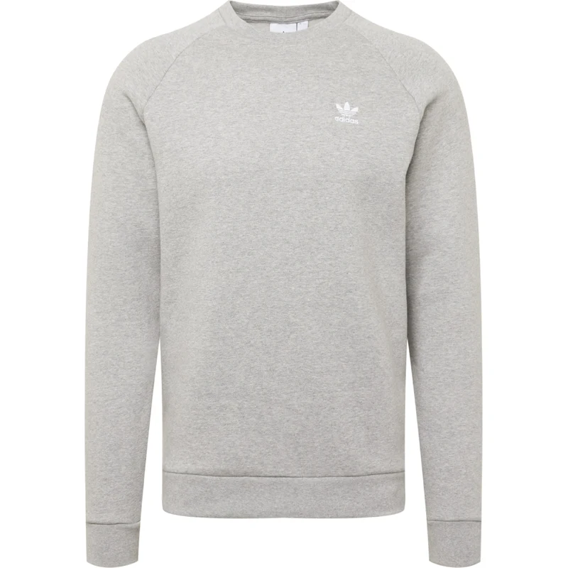 Adidas Originals Суичър Adicolor Essentials Trefoil светлосиво бяло 