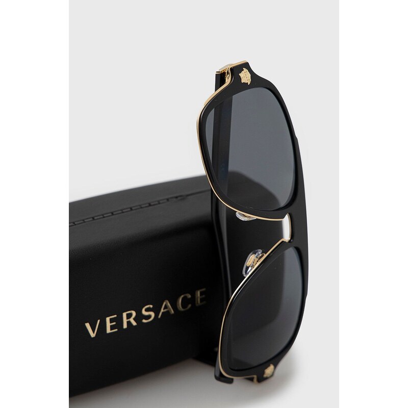 Слънчеви очила Versace 0VE2199 мъжки в черно